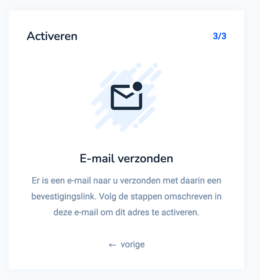 Bevestigingslink e-mail
