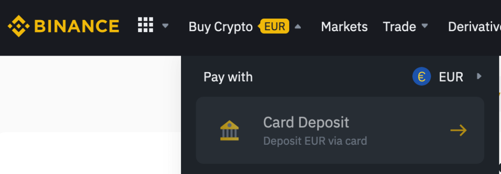 Binance card deposit
