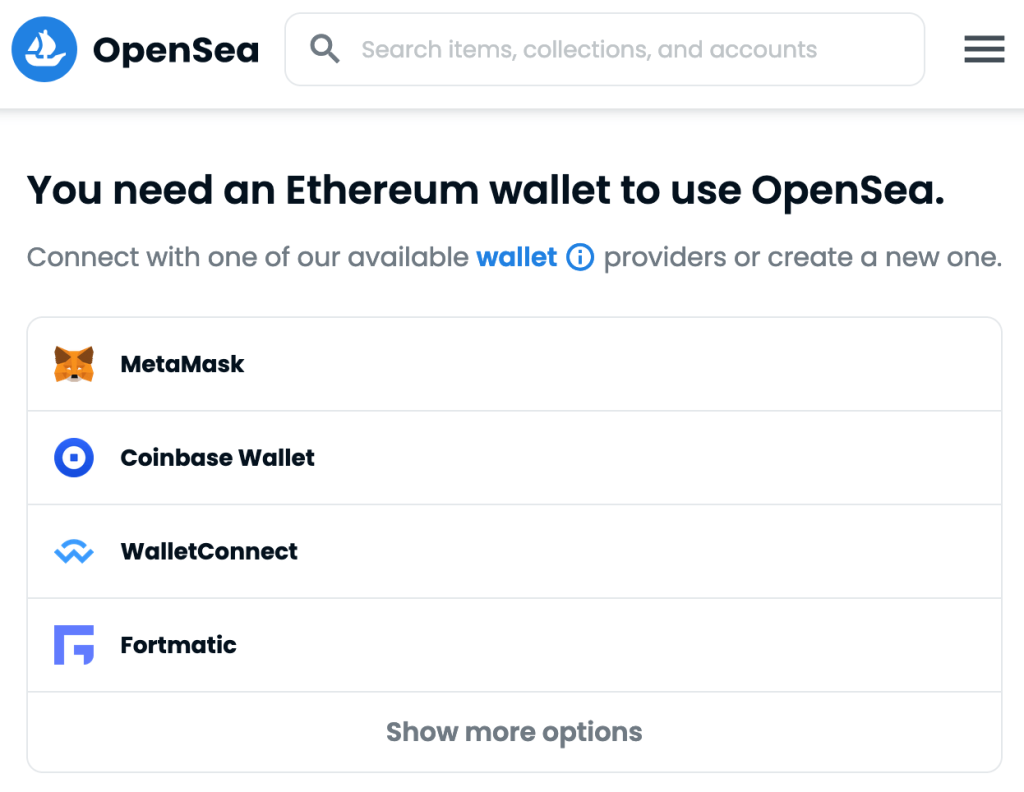 MetaMask verbinden met OpenSea