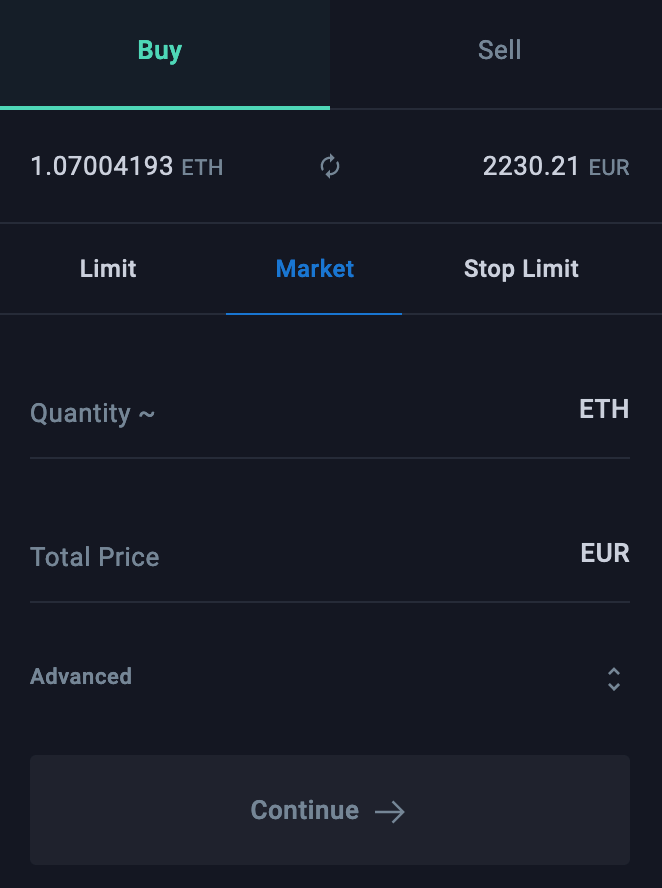 Market order Bitvavo geavanceerd