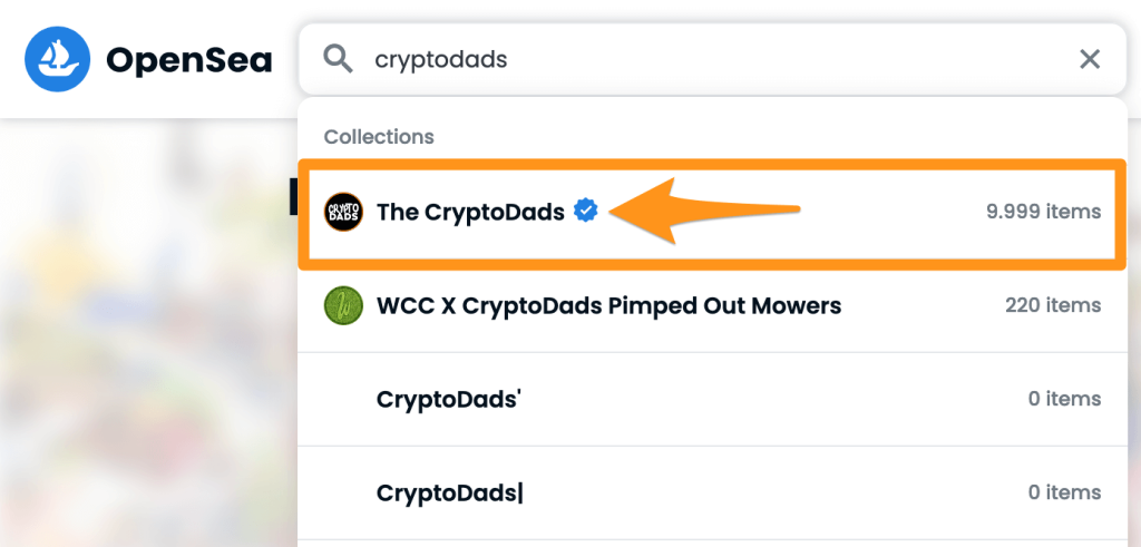 The CryptoDads NFT op opensea