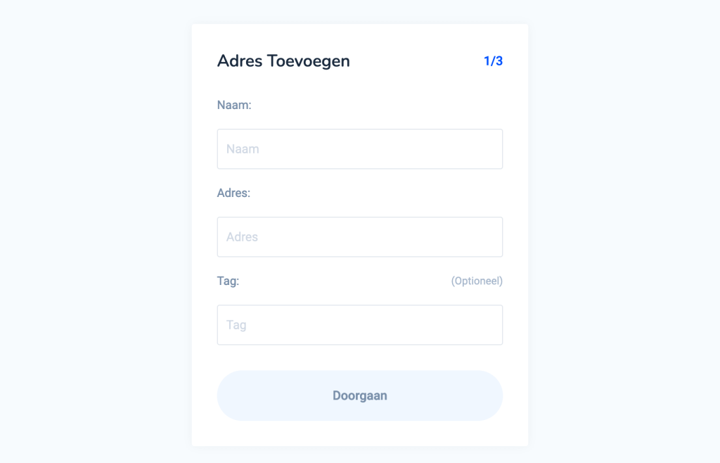Bitvavo nieuw adres toevoegen