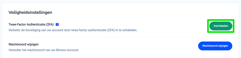 Twee-factor authenticatie inschakelen