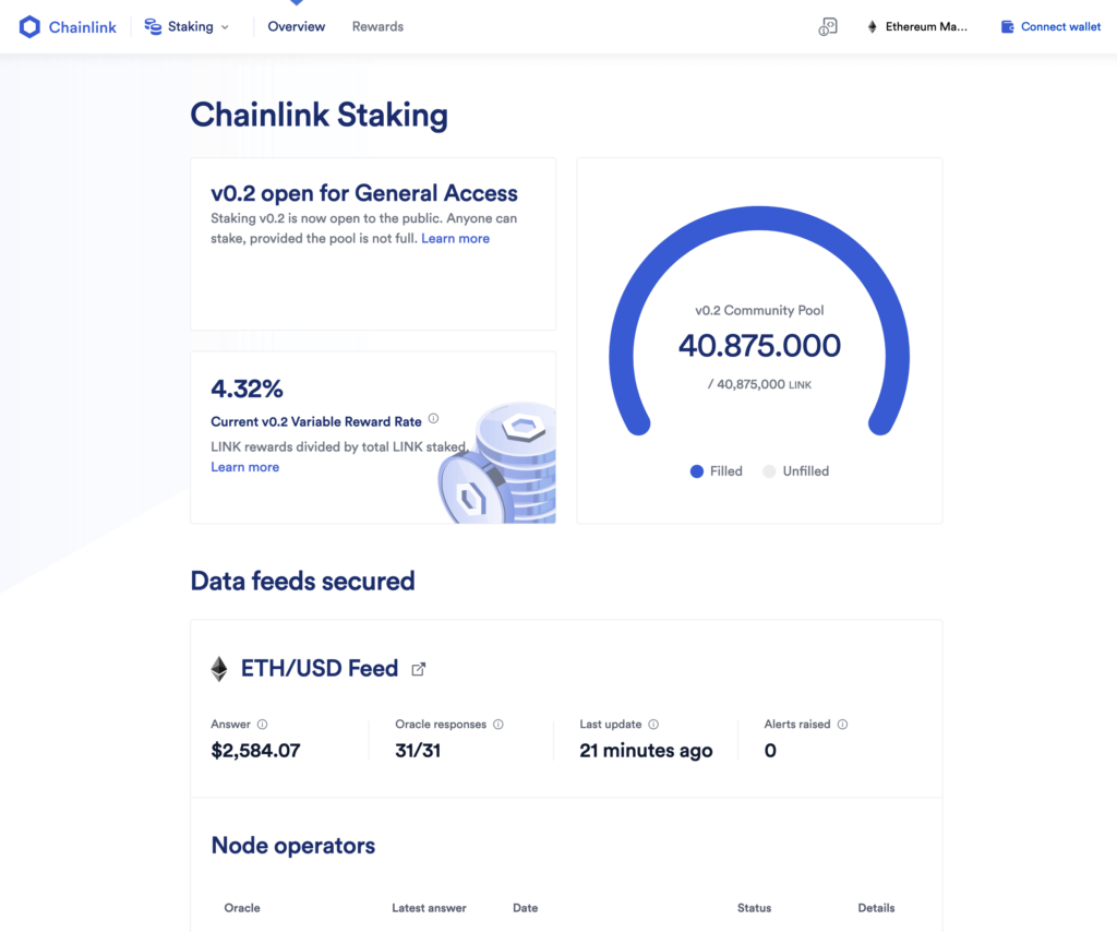 Chainlink staking